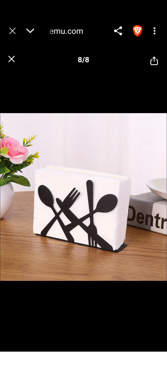 Porta tovaglioli in metallo design nero