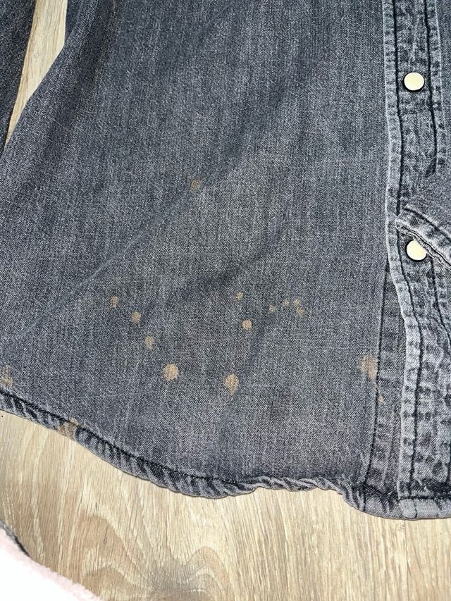 Camisa vaquera Pull&Bear gris