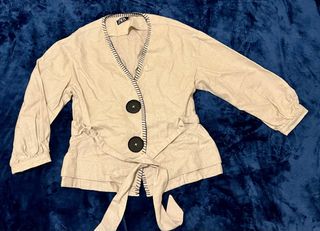 chaqueta Zara Beige Mujer