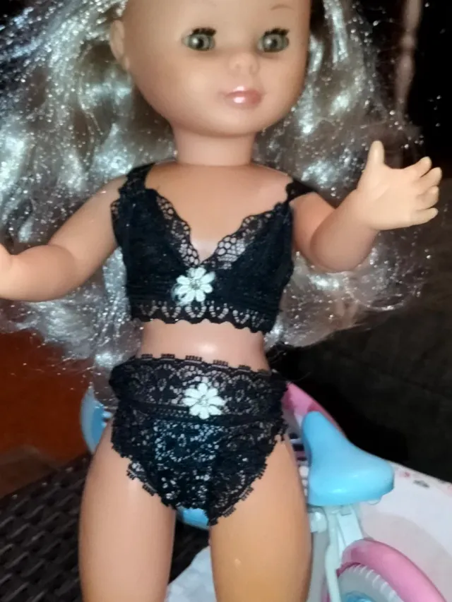 Conjunto de lingerie Nancy preto com renda