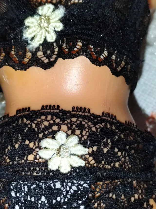 Conjunto de lingerie Nancy preto com renda