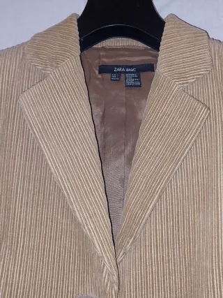 Chaqueta americana de pana señora, Zara Talla L