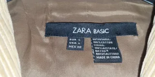 Chaqueta americana de pana señora, Zara Talla L