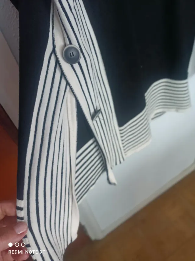 Jersey largo boutique rayas y botones