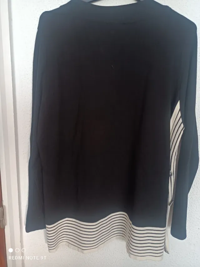 Jersey largo boutique rayas y botones