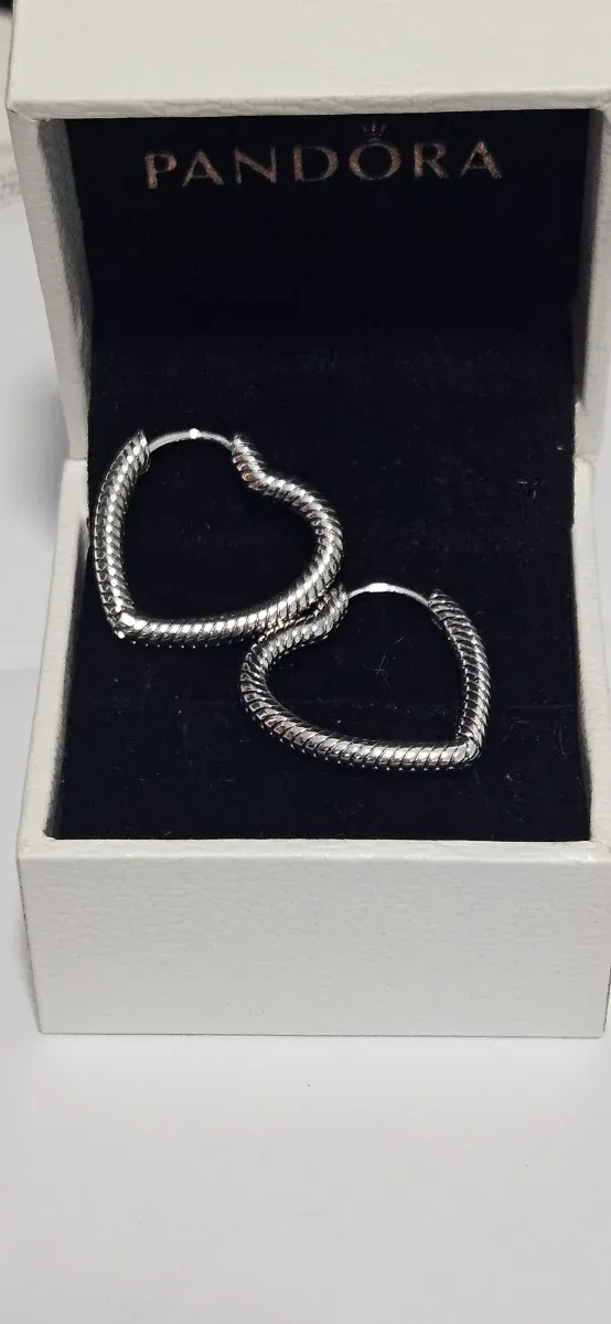 Pendientes Corazón Pandora Plata