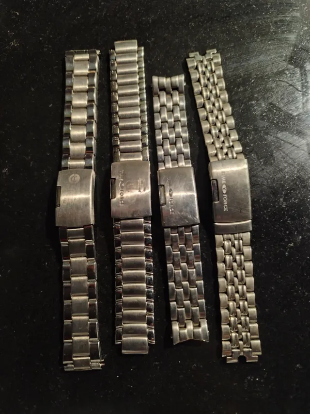 Correas de Reloj Metálicas Plateadas