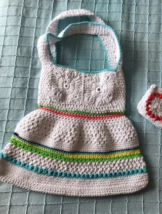 Bolso de crochet multicolor