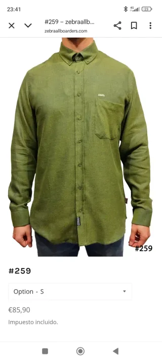 Camisa Zebra Allboarders Talla M