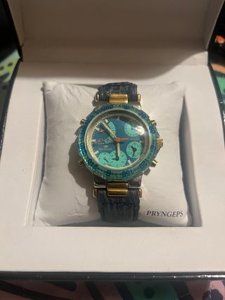 Orologio Pryngeps Cronografo Blu e Oro