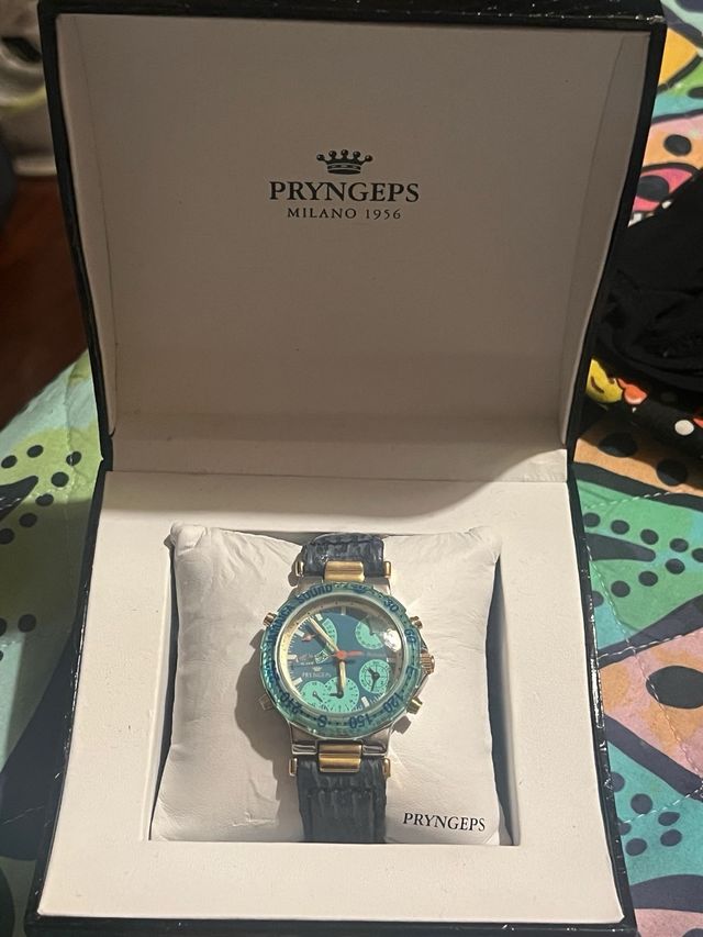 Orologio Pryngeps Cronografo Blu e Oro