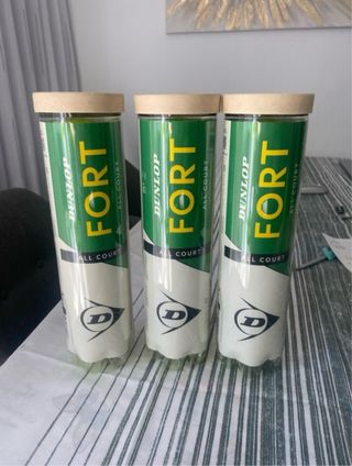 3 Botes Pelotas Tenis Dunlop Fort