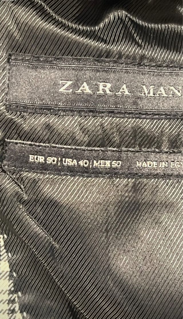 Chaqueta Zara cuadros hombre