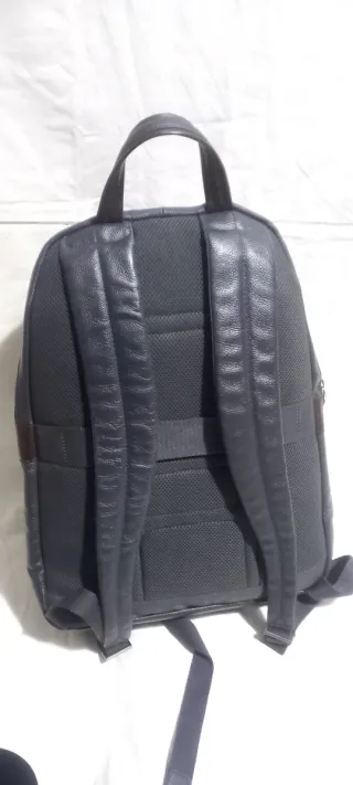 Zaino Piquadro Pelle Blu/Marrone