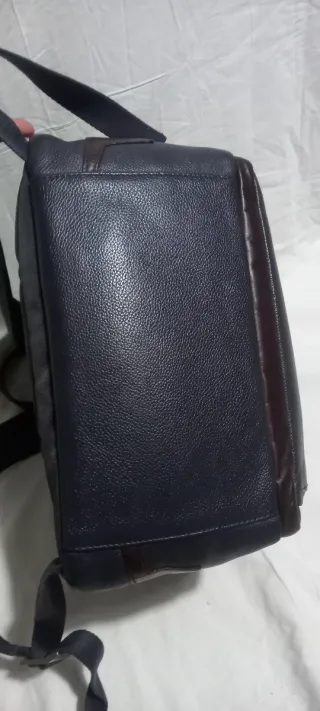 Zaino Piquadro Pelle Blu/Marrone