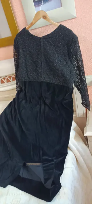 Vestido Terciopelo Negro Talla 54/56