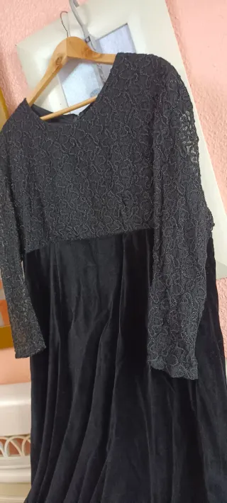 Vestido Terciopelo Negro Talla 54/56