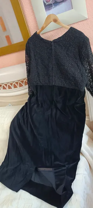 Vestido Terciopelo Negro Talla 54/56