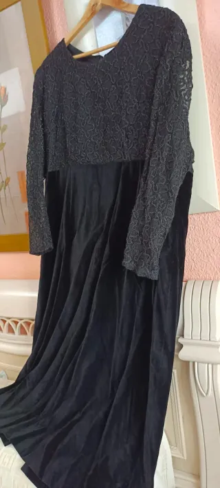 Vestido Terciopelo Negro Talla 54/56