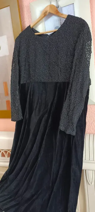 Vestido Terciopelo Negro Talla 54/56