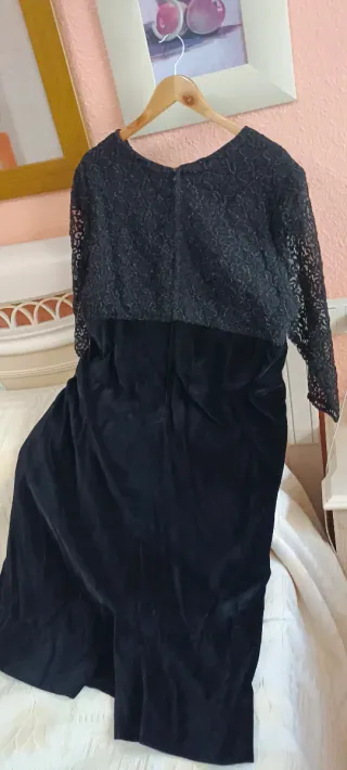 Vestido Terciopelo Negro Talla 54/56