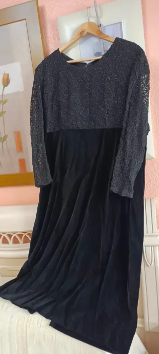 Vestido Terciopelo Negro Talla 54/56