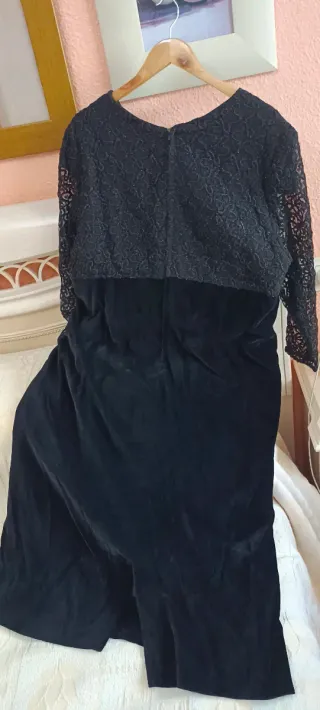 Vestido Terciopelo Negro Talla 54/56