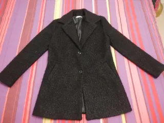 Cappotto nero bouclé Susymix taglia S