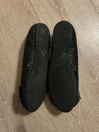 Ballerine Miu Miu nere con cristalli