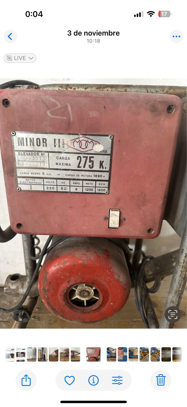 Elevador obra MINOR III 275 K