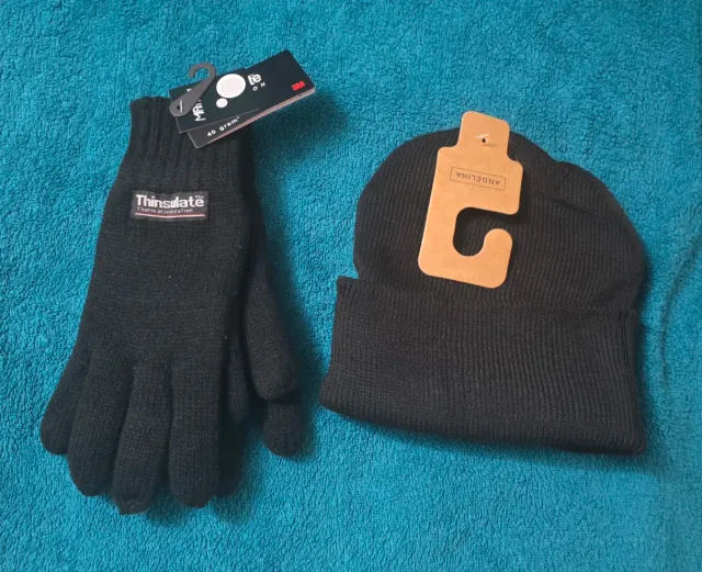 CONJUNTO GUANTES THINSULATE HOMBRE Y GORRO UNISEX.