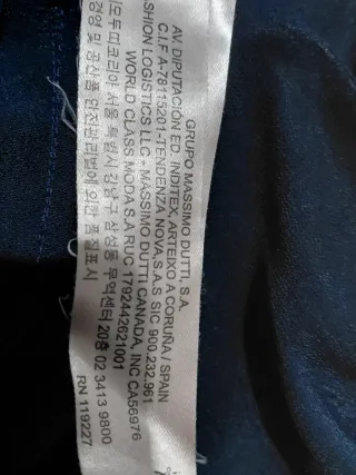 Camisa azul marino Massimo Dutti