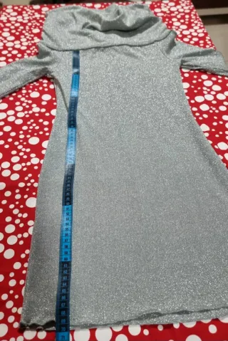 Vestido fiesta Zara nuevo plata L