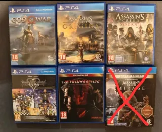 Lote 5 Juegos PS4: God of War, Assassin's Creed