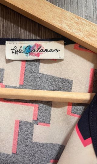 Camisa Lula Calamaro Azul y Blanca Talla M