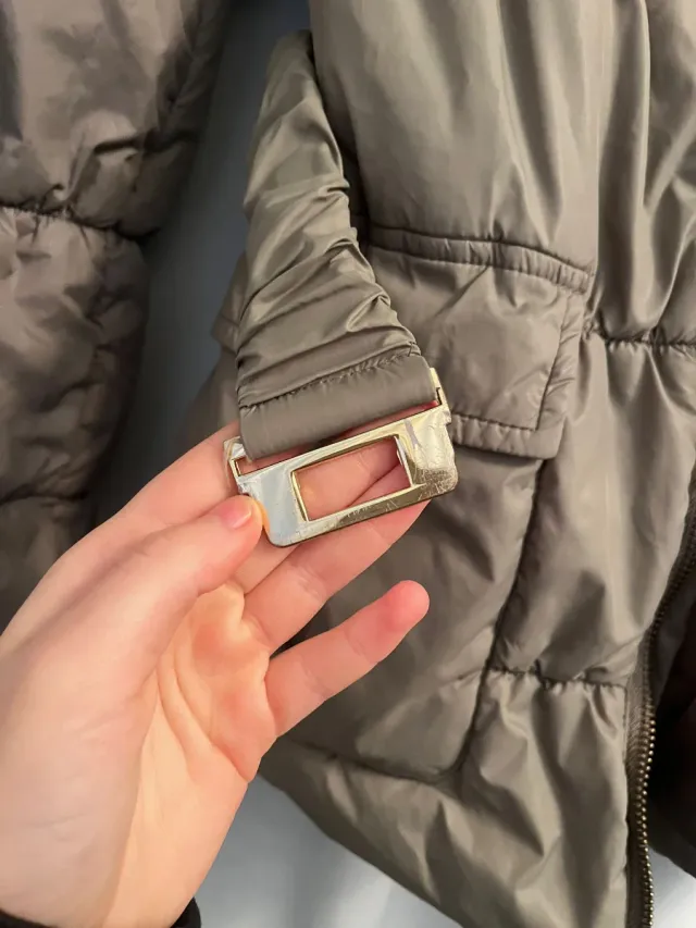 Cazadora acolchada beige talla S