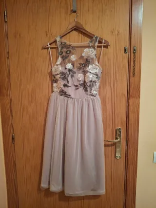 Vestido de fiesta floral rosa