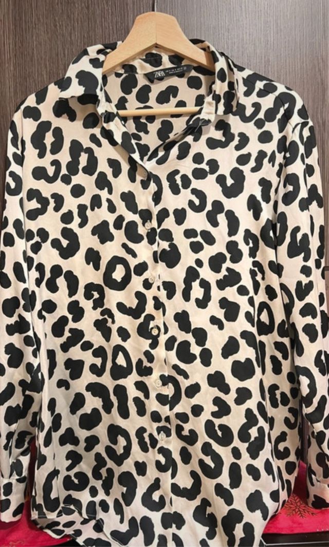 Camisa Zara Estampado Leopardo