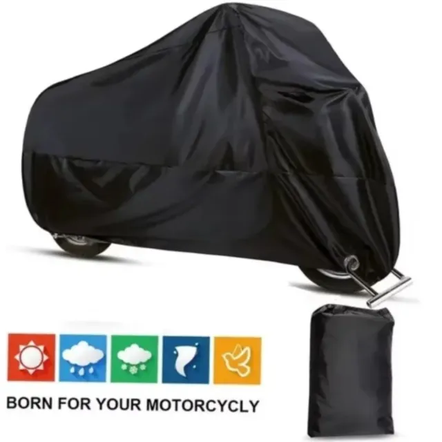Funda para moto negra Talla 2XL (245x105x125).