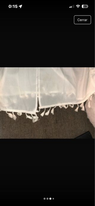 Pareo blanco con flecos