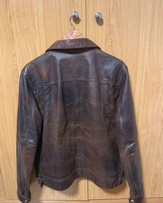 Chaqueta de piel Zara marrón