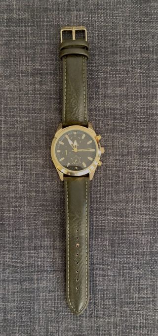 Reloj de Hombre Dorado y Verde Oliva