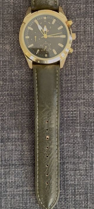 Reloj de Hombre Dorado y Verde Oliva