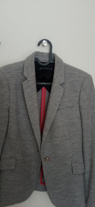 Chaqueta Zara Mujer Gris otoño invierno