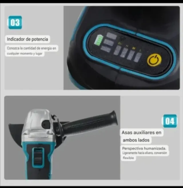 Smerigliatrice angolare senza fili (2 batterie)