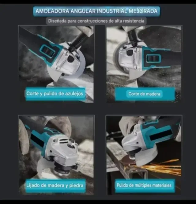 Smerigliatrice angolare senza fili (2 batterie)