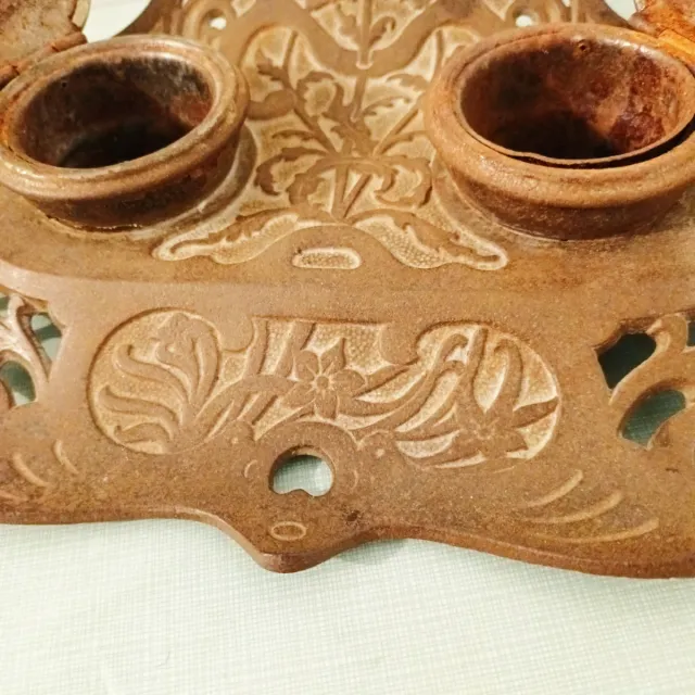 Tintero antiguo fundición siglo XIX