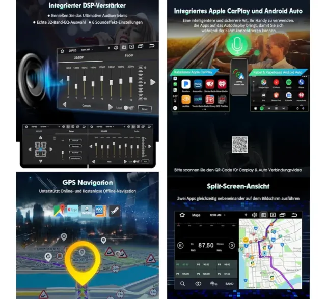 Pantalla Carplay Mercedes Benz Clase C