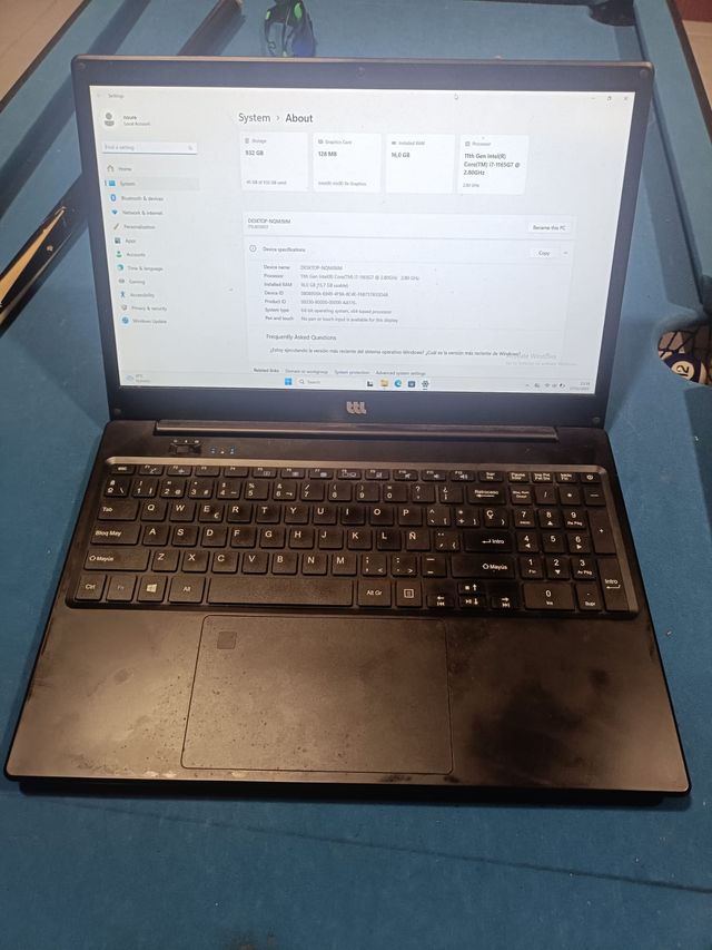 Portátil TTL i7-11ª Gen Nero