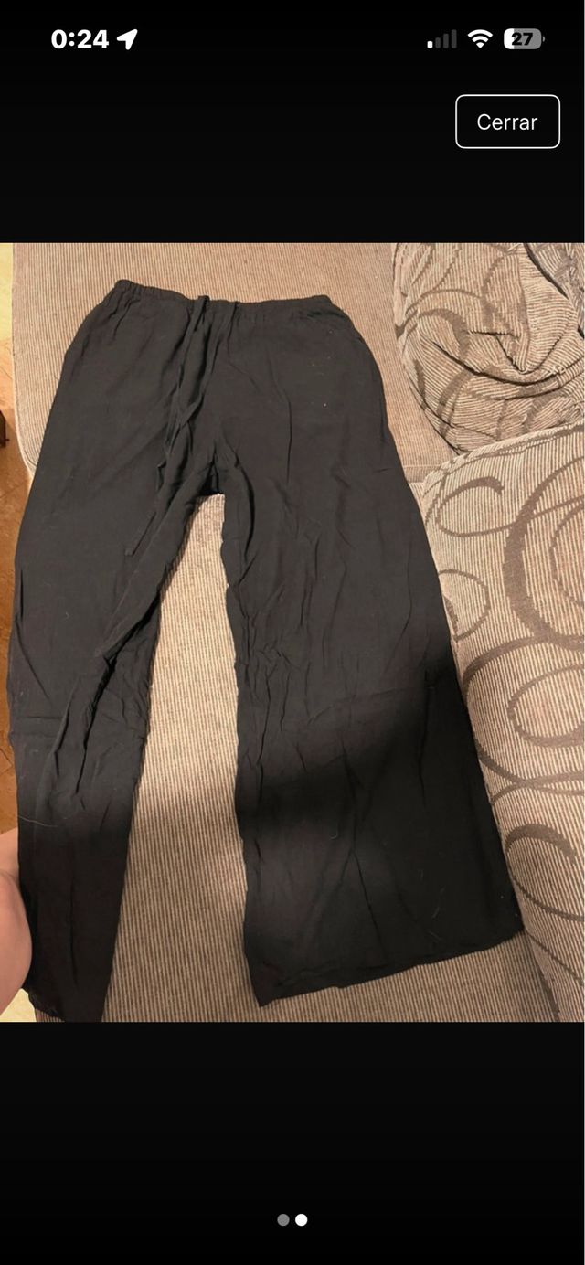 Pantalón negro de lino